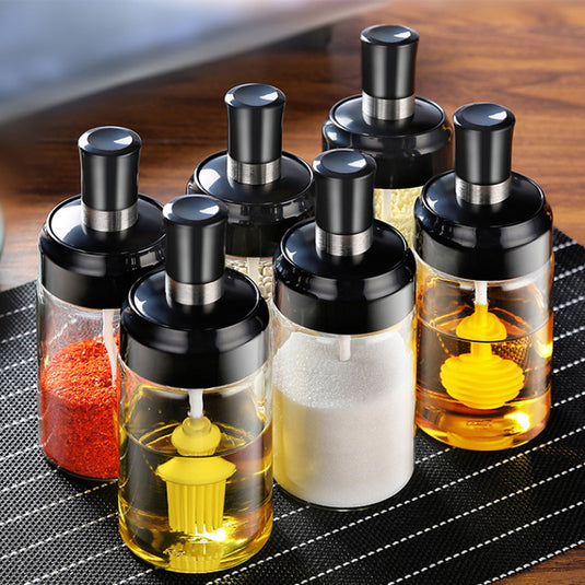 Kitchen Condiment Jar With Brush - Image 3
