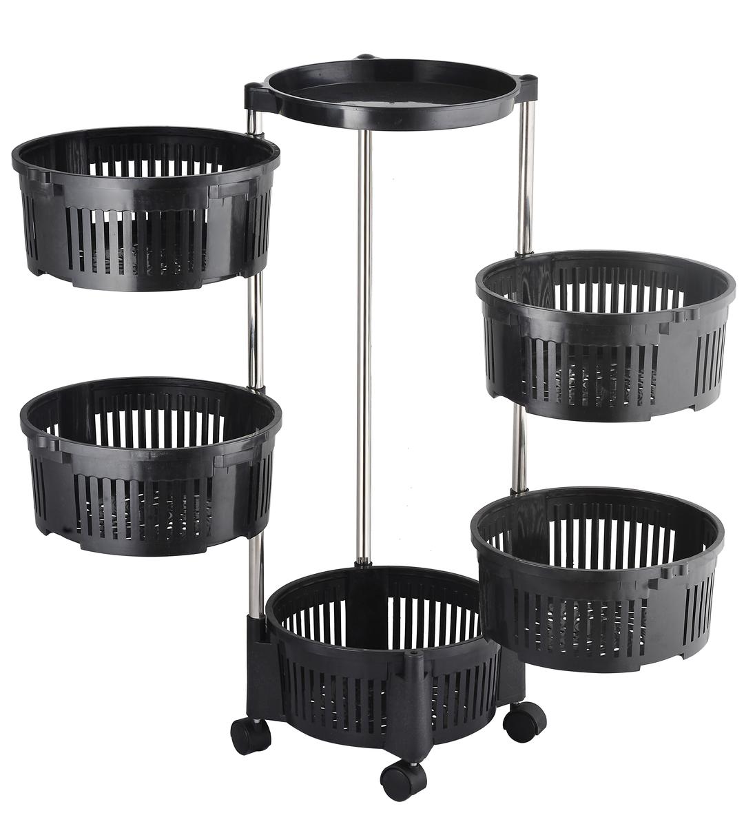 5 Tier Movable Fruit Storage Plastic Rack - Image 3
