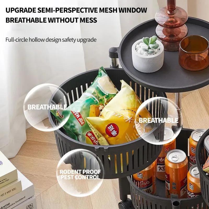 5 Tier Movable Fruit Storage Plastic Rack - Image 5