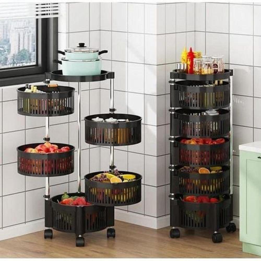 5 Tier Movable Fruit Storage Plastic Rack - Image 8