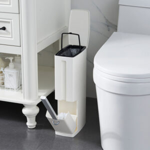 Modern Toilet Brush & Trash Can Set