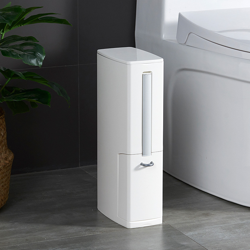 Modern Toilet Brush & Trash Can Set - Image 4
